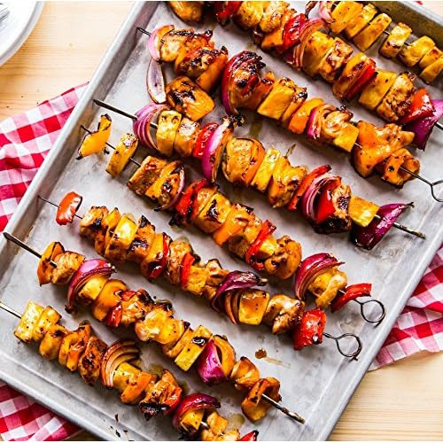Brochetas Planas Asar Parrilla De Acero Inoxidable Shis...