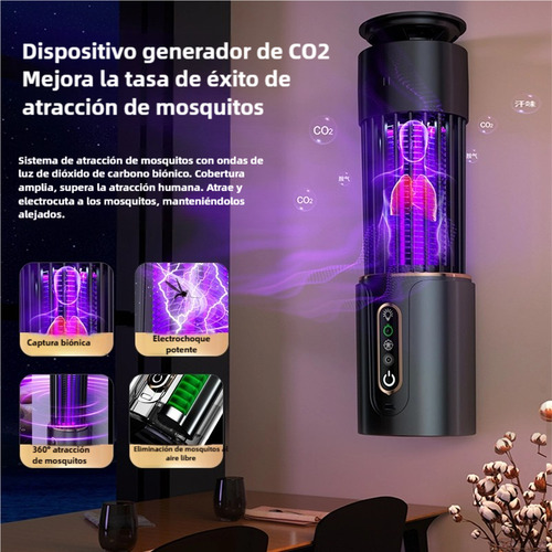 Lámpara Repelente Eléctrica Recargable Mata Mosquitos Mosca 4500V