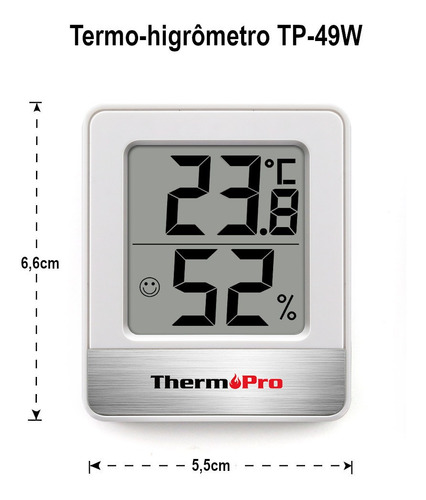 Imagem 2 de 6 de Termo-higrômetro Digital Thermopro Tp-49w