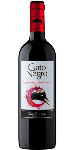 Imagen 3 de 3 de Combo Gato Negro Cabernet 750ml Gts Y Copa
