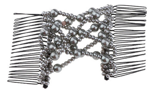 A Perlas Elásticas Mágicas Peinetas De Pelo Dobles Clips Bun