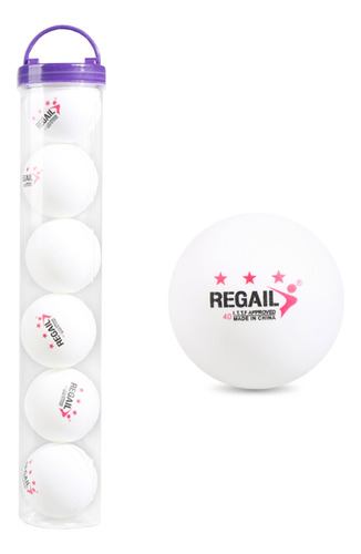6 Pelotas De Tenis De Mesa De 3 Estrellas Y 40 Mm, Superdura