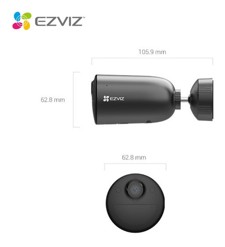 Camara Inalambrica Wifi Para Exterior Con Bateria 2k - Ezviz