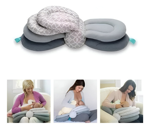 Almohada Multiuso Ajustable Amamantar Bebes Cojin Materno