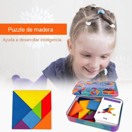 .tangram De Madera Juego Material Didáctico Rompecabezas