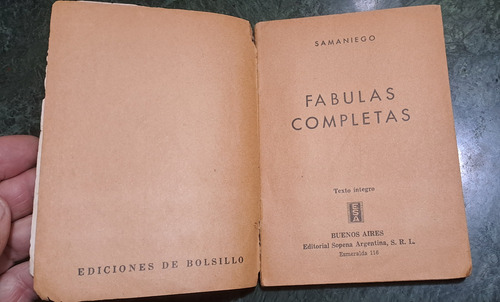 Fabulas Samaniego Libro Año 1943