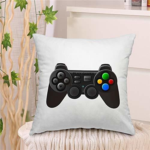Cojines Ofloral Gamer Funda De Almohada, Joystick Negro Con