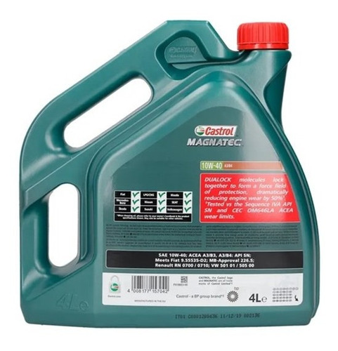 Aceite Castrol Mag. 10w40 Citroen C3 Puretech Feel