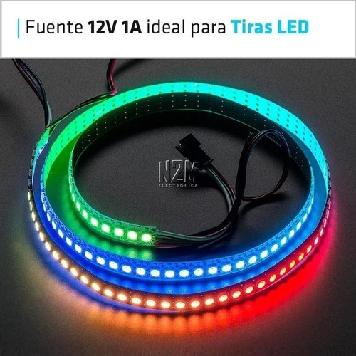 Fuente 12v 1a Plastica Transformador Switching Tira Led Full