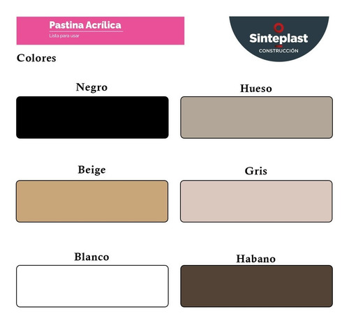 Imagen 7 de 9 de Pastina Lista Para Usar Sinteplast 1.25 Kg Alta Calidad