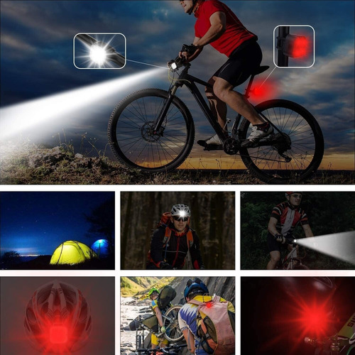 Luces Led Delanteras Y Trasera De Bicicleta Recargables Ip65