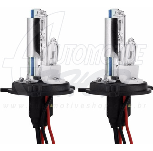 Lampada Reposição Xenon H4-2 Mono Halogena 8000k Bco Azul Un