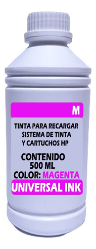 Medio Litro De Tinta Para Recargar Sistema Continuo Canon/hp