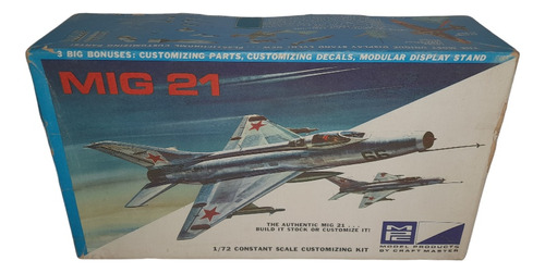 Avion Mig 21 Kit Escala 1/72 Mpc Craft Master 70s