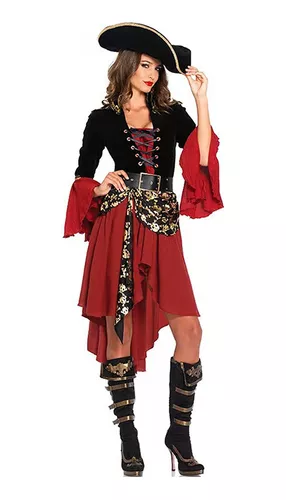 Disfraz De Halloween Traje De Pirata Vestir Mujer Cosplay