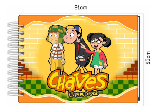 Pintar Livro De Colorir Turma Do Chaves Capa Dura Varios Desenhos Tamanho A5