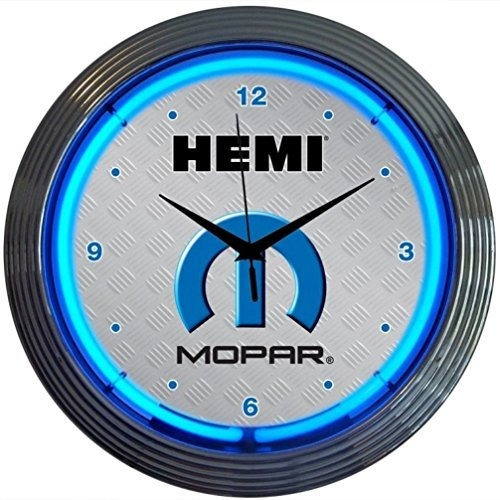 Neonetics Mopar Hemi Neon Reloj De Pared 15 Pulgadas