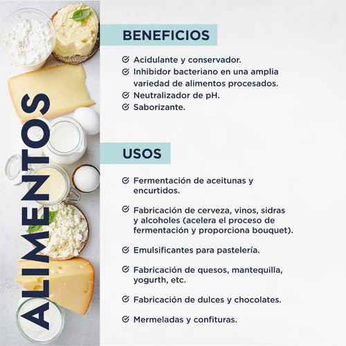 Imagen 4 de 10 de Acido Láctico Al 88% Ups 1 Kilo