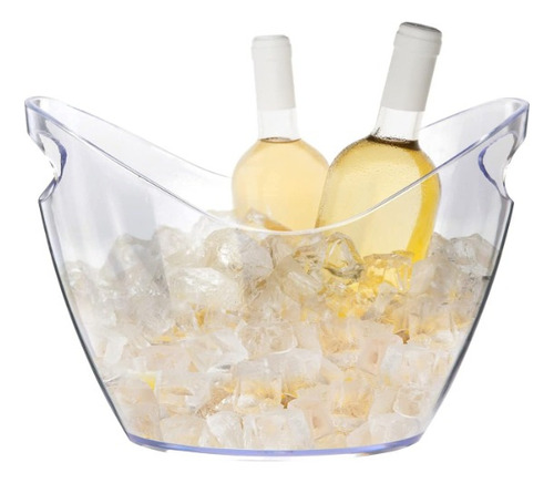 Cubo De Hielo Transparente De 4 Litros Para Bebidas Transparente