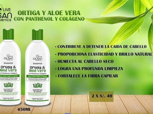 Shampoo Ortiga Y Aloe Vera 450ml - Gilsan - Caida De Cabello