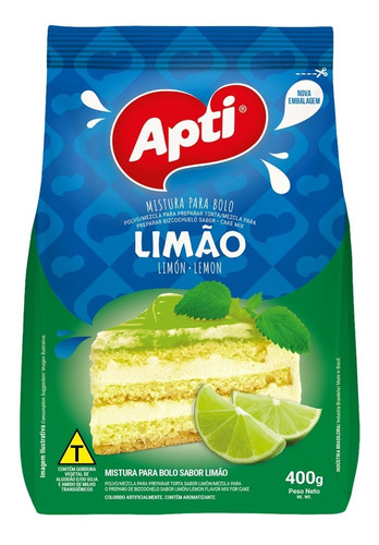 Mistura Pronta Para Bolo Apti Sabor Limão Premium 400g