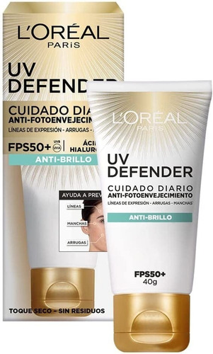 Crema Hidratante Anti-brillo Con Fps50+ Uv Defender L'oréal 