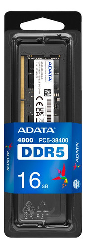 Memoria Ram Adata Ddr5 16gb Sodimm 4800mhz Cl40