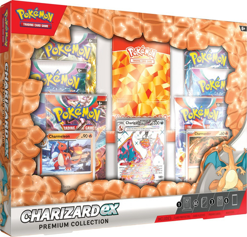 Pokémon Pokémon Company, jogo de cartas colecionáveis Charizard Ex Premium card x unit com 63 cartas