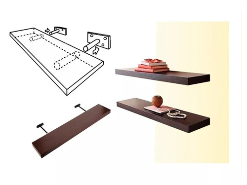 Imagen 3 de 3 de Soporte Invisible Aéreo O Flotante De 20 Cm. Para Repisa