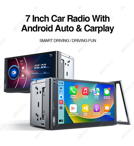 7'' 2 Din Auto Estéreo Carplay Mirrorlink Pantalla Táctil