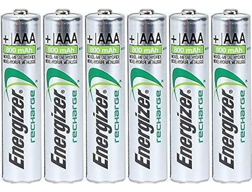 Batería Nimh Recargable Aaa Energizer 800 Mah 1.2v X Seis (6