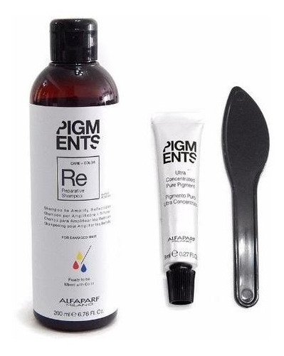 Kit Alfaparf Pigments Shampoo Reparador + Concentrado Color