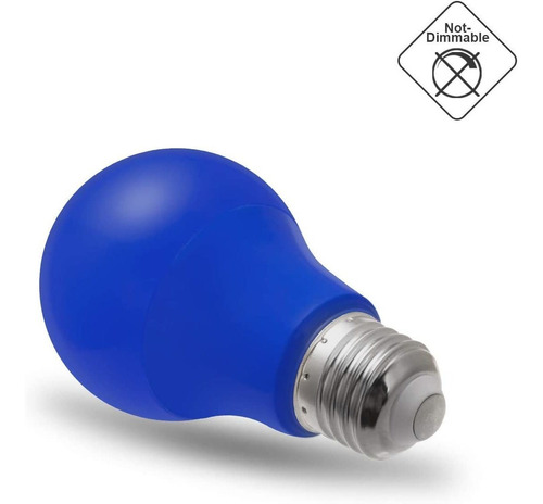Bombilla Jandcase A19 Azul De Luz Led, 40w Equivalente, 5w,