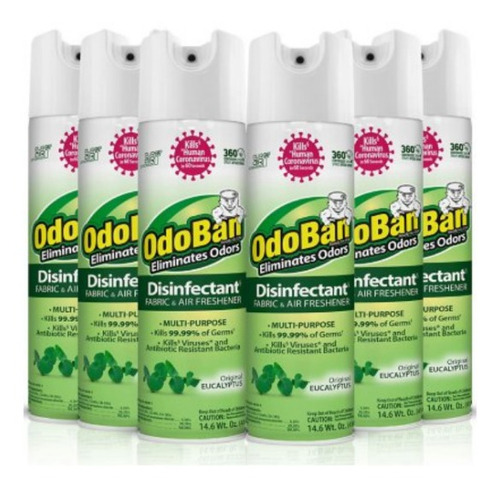 Odoban Spray Desinfectante 14.6 Oz Pk Con 6 