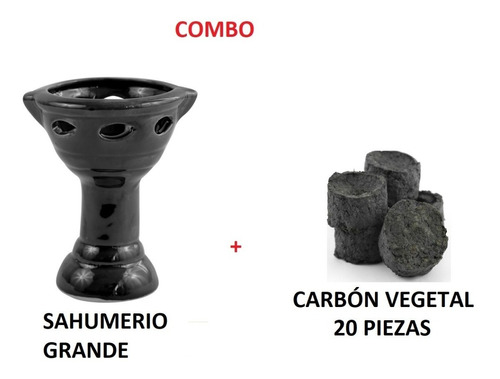 Combo Sahumerio Gde (1) + Carbon (20 Piezas)