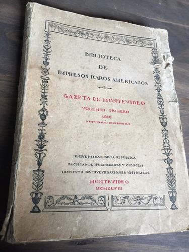 Biblioteca De Impresos Raros De Mdeo. - Gazeta De Mdeo. 1811