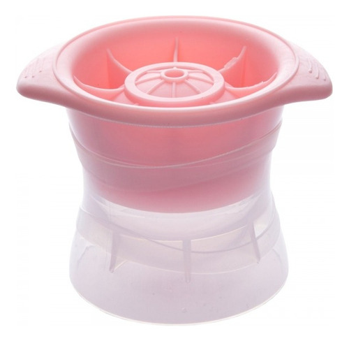 Forminha Gelo Esférico Silicone Drink Whisky Bebidas Redondo Cor Rosa