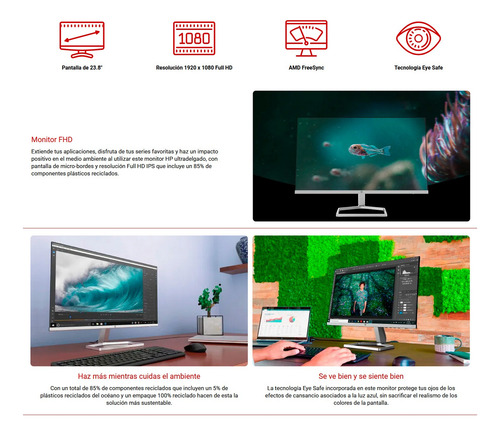 Monitor Hp M24f 23.8 Ips Full Hd 75hz Freesync