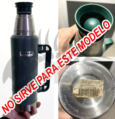 Imagen 2 de 10 de Tapa Pico Tapon Cebador Termo Stanley 1 L 1.3 L 1.9l Mate