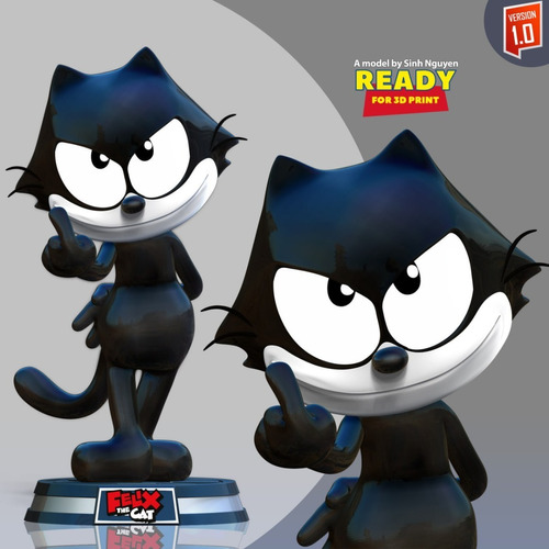 Archivo Stl Impresión 3d - Felix The Cat - Nlsinh