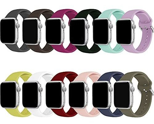 Paquete De 12 Bandas De Reloj Para 38 Mm 40 Mm 42 Mm 44...