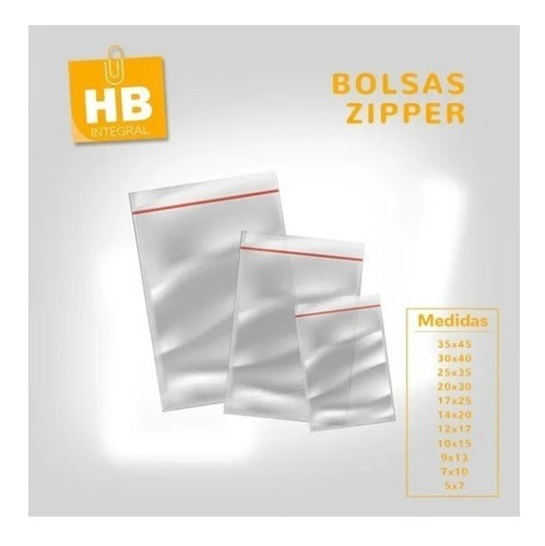 Imagen 4 de 8 de Bolsas Con Cierre Hermético Zipper 17x25 Cm Pack X 100 U