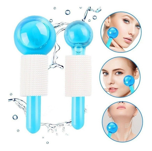 2 Ice Roller Masajeador Facial Frio Antiarruga Anti Age 