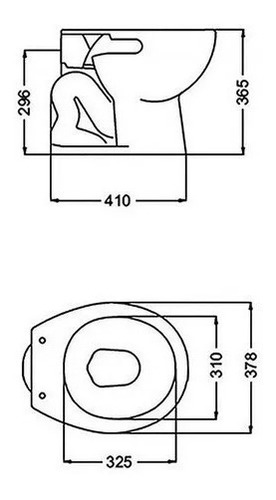 Imagen 7 de 10 de Inodoro Corto Deposito Mochila Pringles Onix Blanco Baño