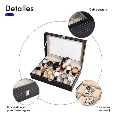 Y Organizador Exhibidor Para 12 Relojes Con Almohadillas