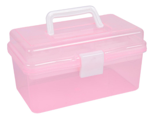 Caja De Almacenamiento De Herramientas Para Uñas, Con Rosa