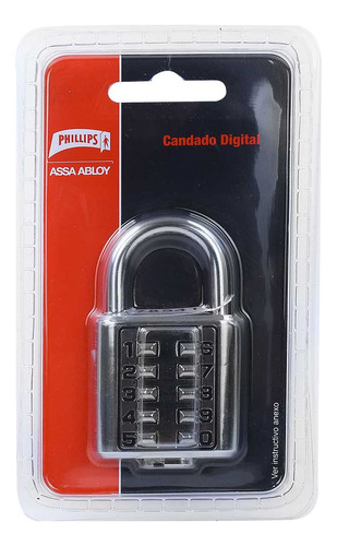 Candado Digital 40mm Combinacion Unica Phillips Mx2784