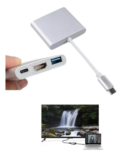 Adaptador Hdmi Usb C Para Dell Latitude 3420, 5320, 5420