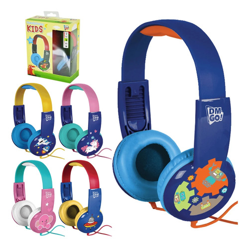 Fone De Ouvido Dm Go! Kids Headset 1 Par Cores