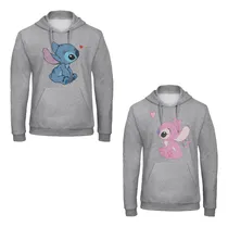 Comprar Sudadera Hoddie Dúo Parejas Stitch Y Angela Enamorados